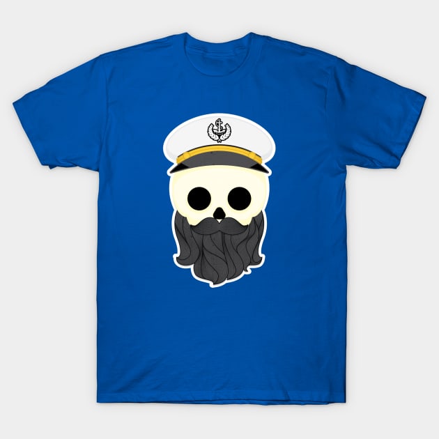 Bearded Sailor Skull T-Shirt by Tooniefied